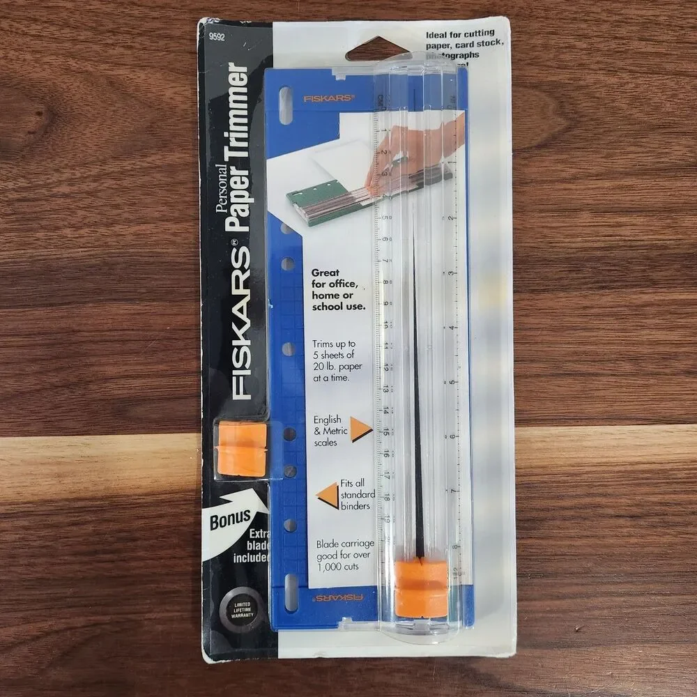 Fiskars 10” Personal Paper Trimmer With Extra Blade 9592 Scrapbooking Crafts